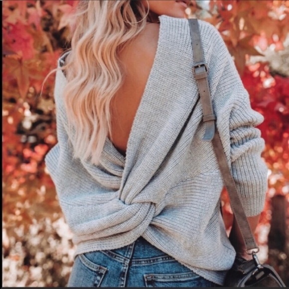 Vici Twisted Back Knot Sweater - Picture 3 of 7